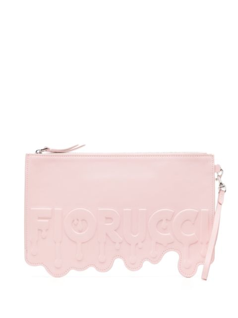 Fiorucci melted leather clutch bag