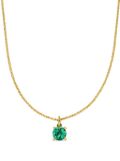 VEYNOU 14kt yellow gold Ella emerald necklace