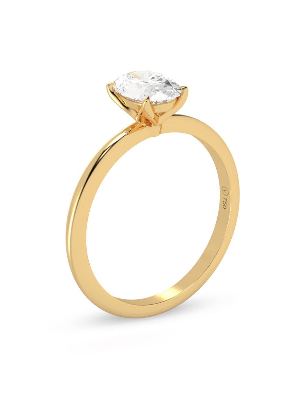 VEYNOU 18kt geelgouden Arden ring met diamant