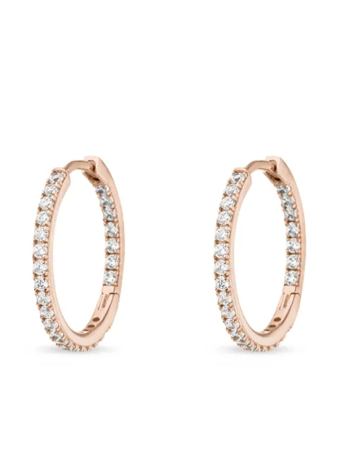 VEYNOU 14kt recycled rose gold small Cleo diamond hoop earrings