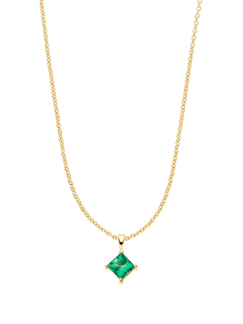 14kt yellow gold Klara emerald necklace