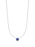 VEYNOU 14kt white gold Ava sapphire necklace