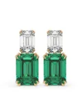 VEYNOU 14kt yellow gold Beyond Eden emerald earrings