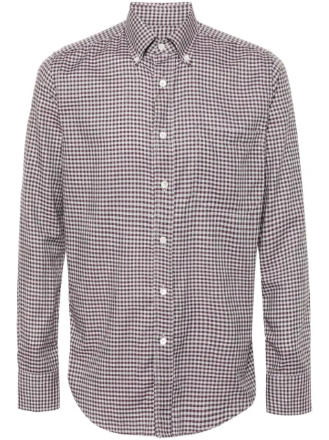 Canali gingham-check shirt