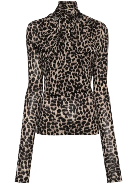 Blumarine Bluse mit Animalier-Print