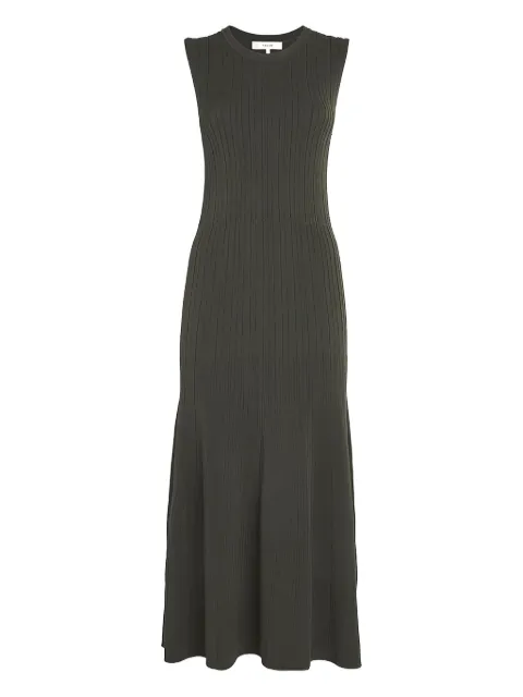 FRAME ribbed sleeveless midi dress