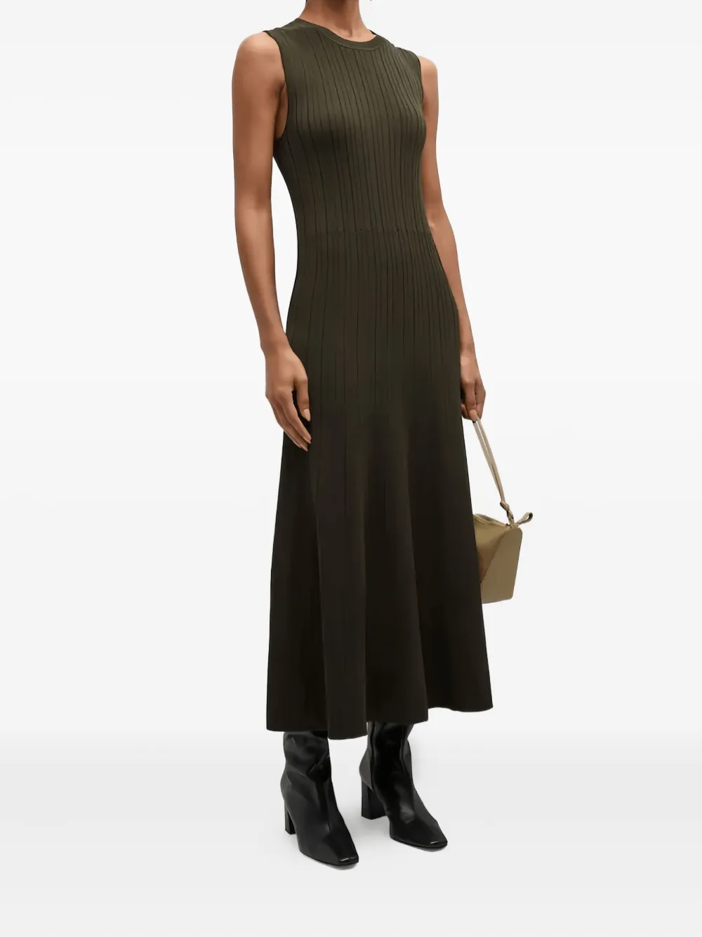 FRAME Mouwloze midi-jurk Groen