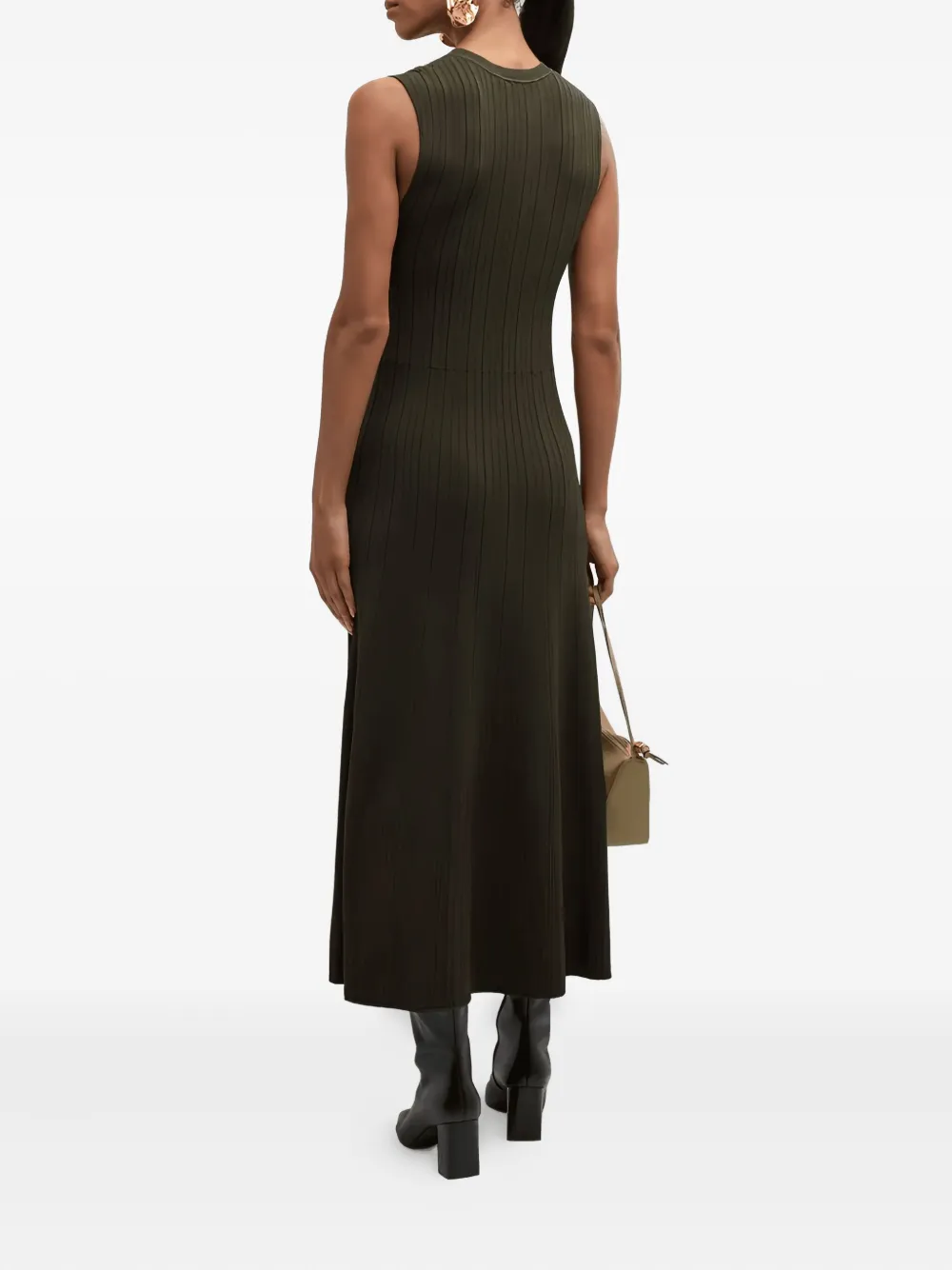 FRAME Mouwloze midi-jurk Groen