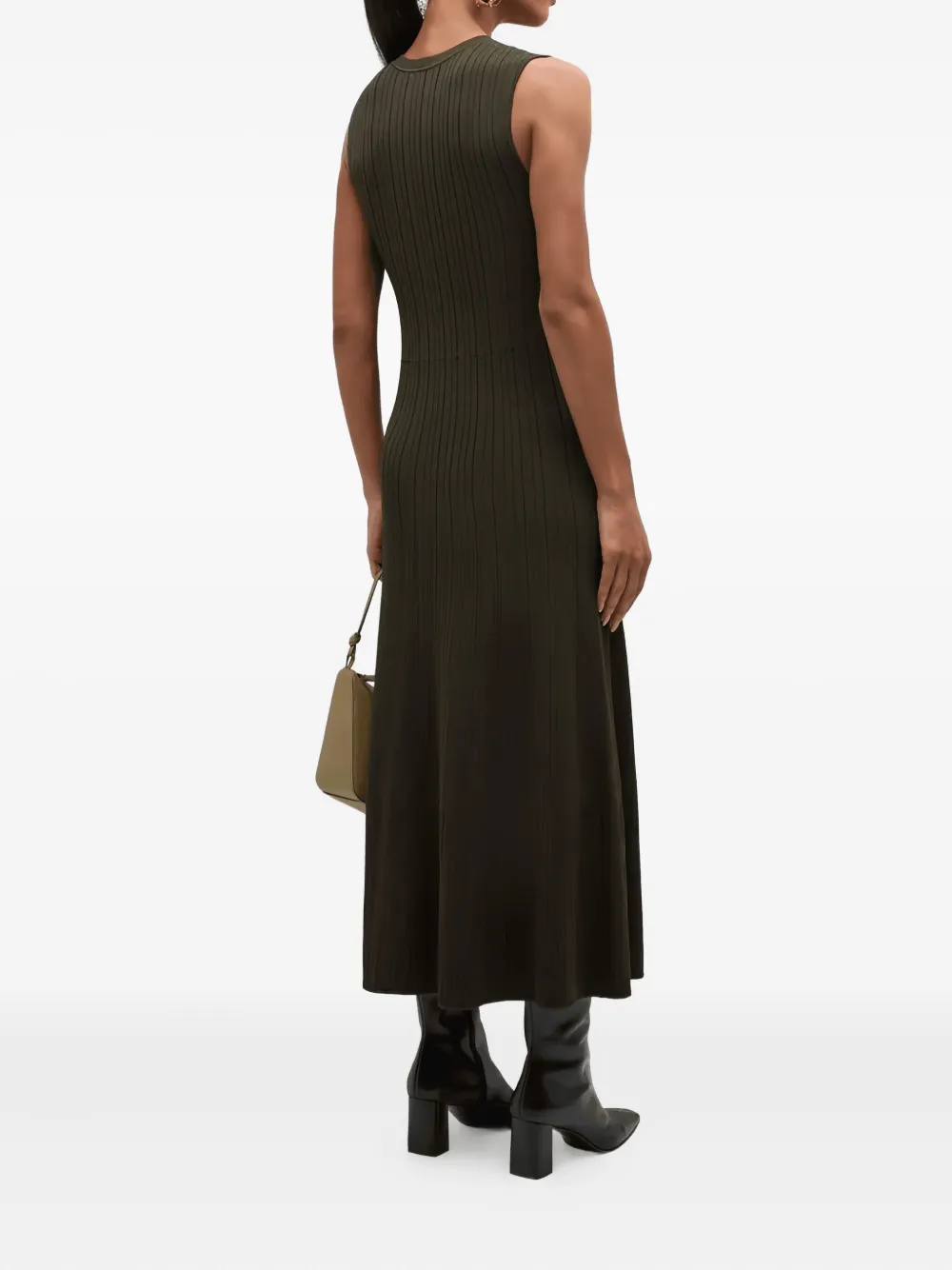 FRAME Mouwloze midi-jurk Groen