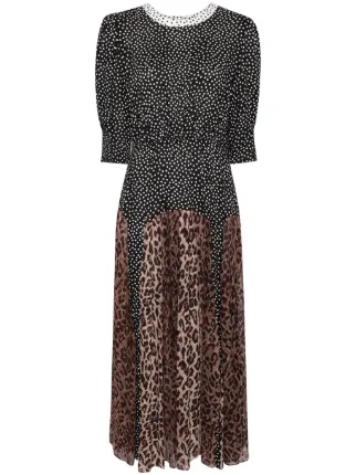 self portrait corded lace midi dress self-portrait Linen Lace Insert Midi Dress in White