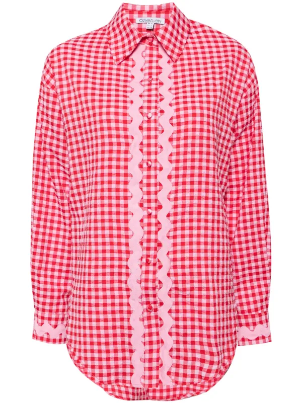 Gingham shirt ladies best sale