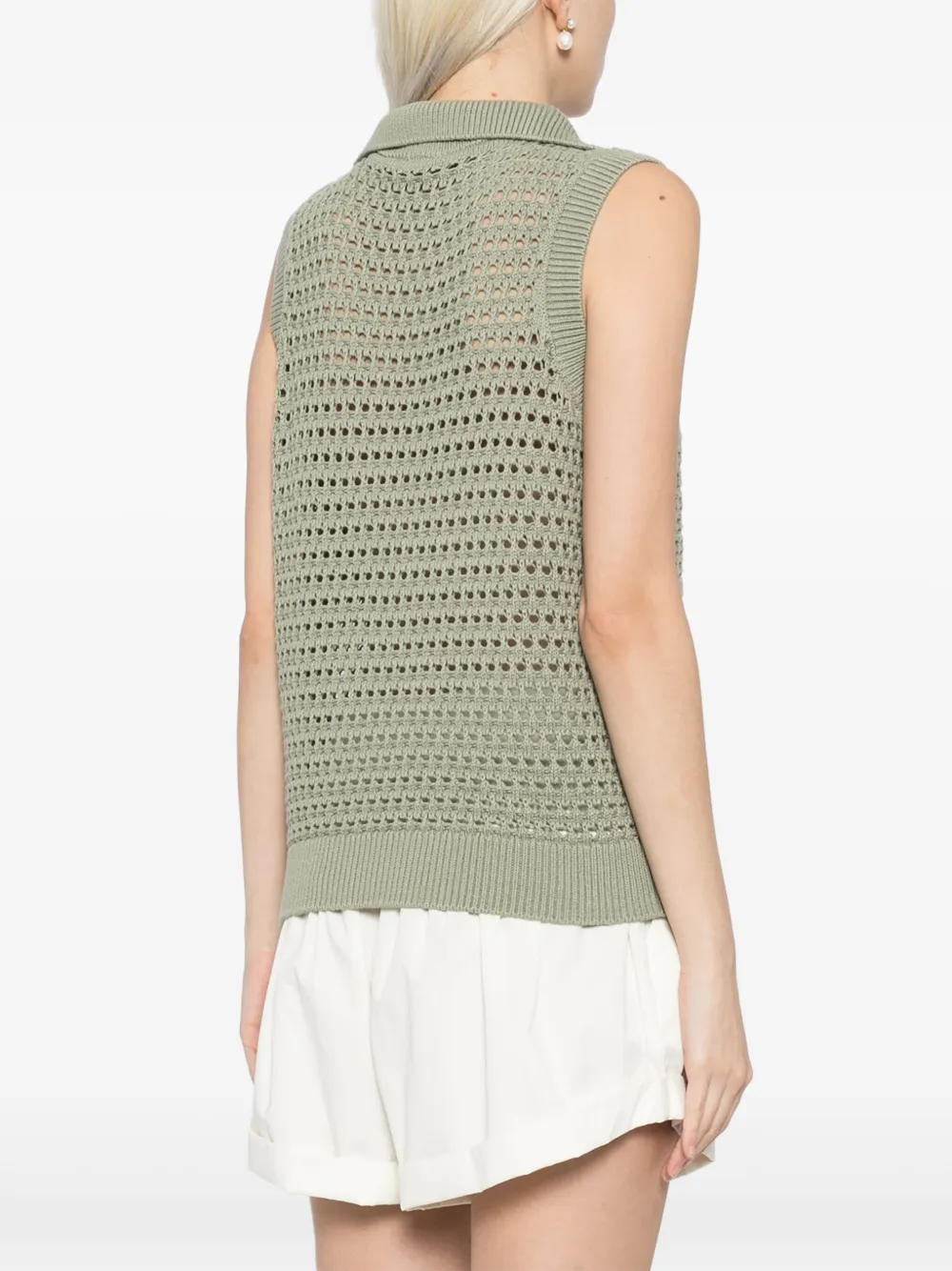 Varley Bains Tanktop Mit Kurzem Reissverschluss In Grün