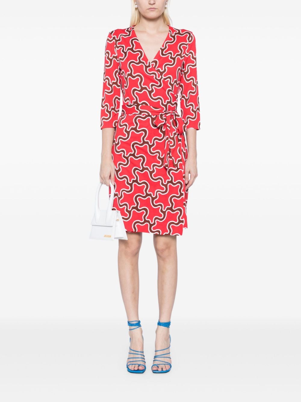 DVF Diane von Furstenberg Zijden midi-wikkeljurk - Rood