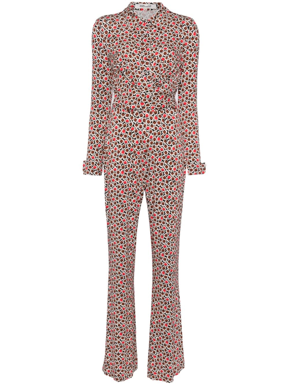 Shop Diane Von Furstenberg Michele Jumpsuit In Brown