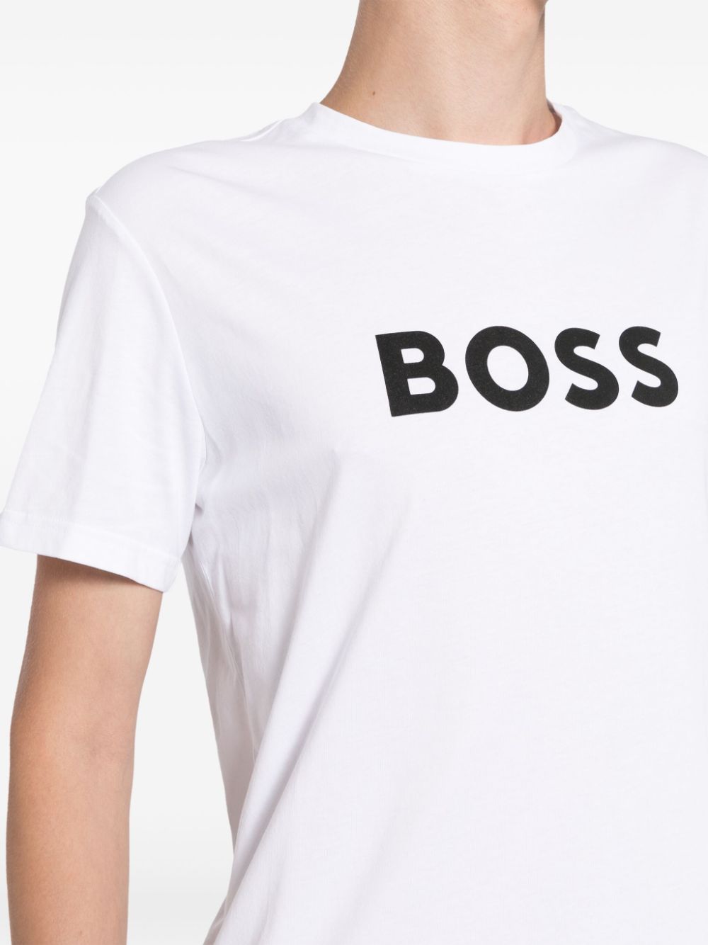 Shop Hugo Boss Logo-print T-shirt In Weiss