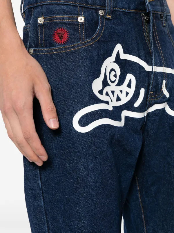 ICECREAM Running Dog-print Jeans | Blue | FARFETCH
