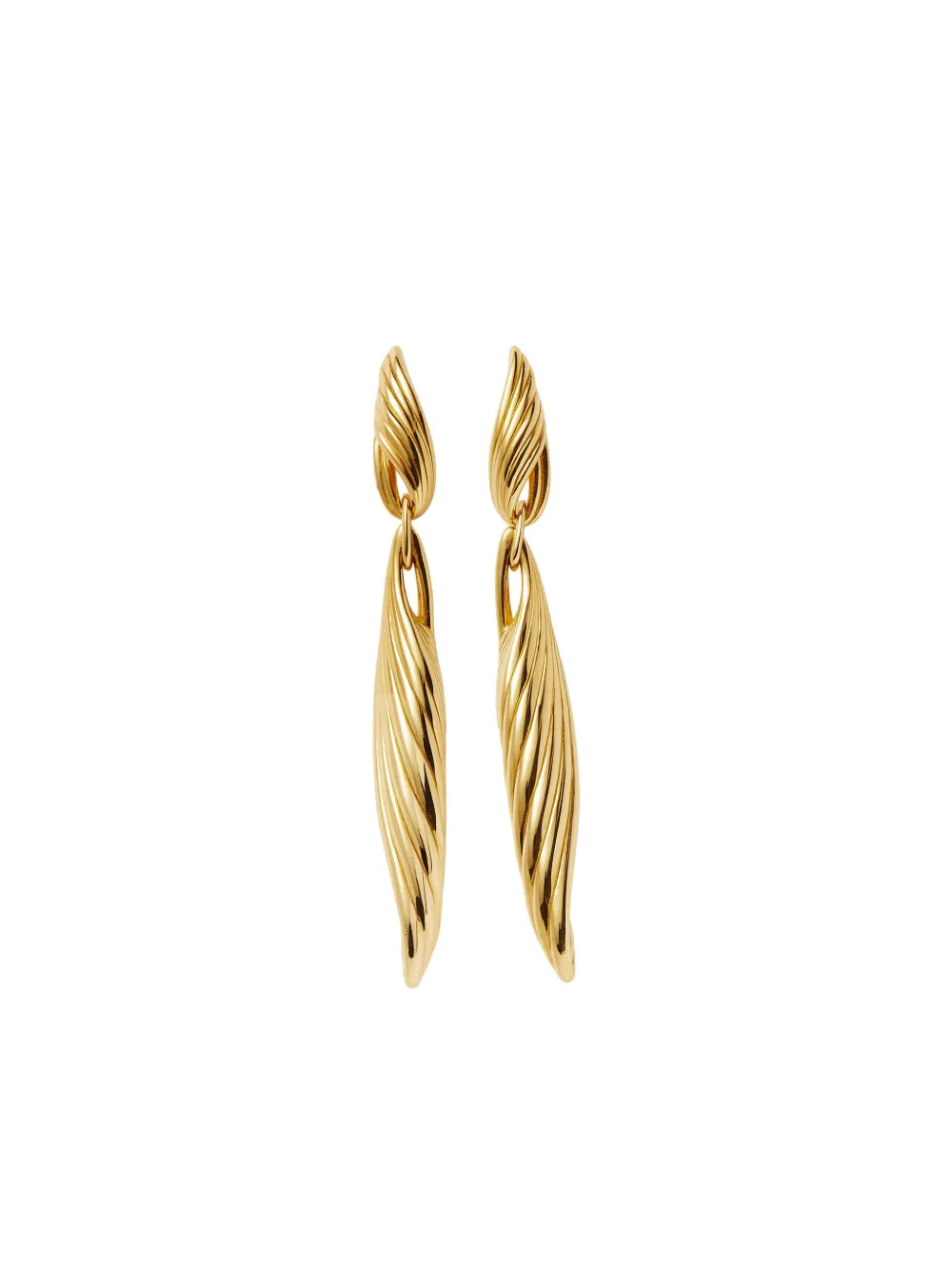 Missoma Wavy Ridge 18kt Gold-plated Drop Earrings In Gold