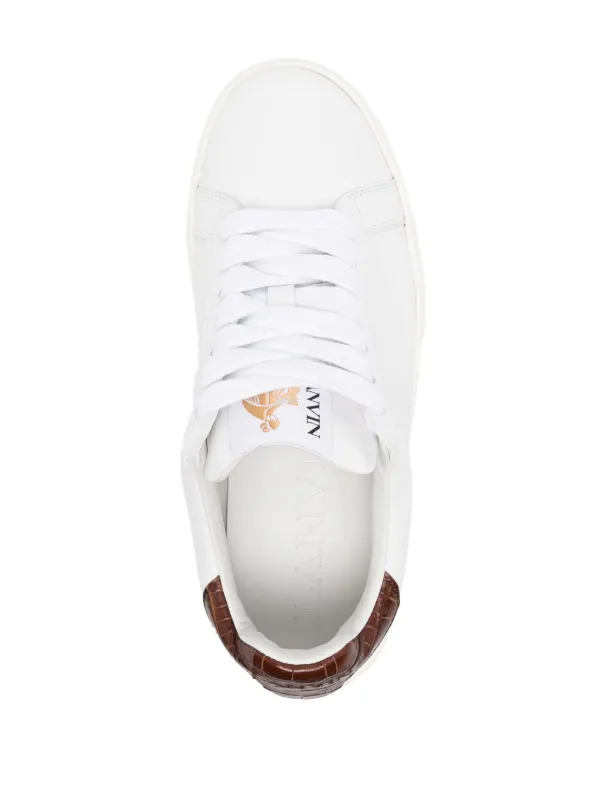 【関税込み】Lanvin ホワイト DDB0 スニーカー Lanvin DDB0 Leather Platform Sneakers | White | FARFETCH