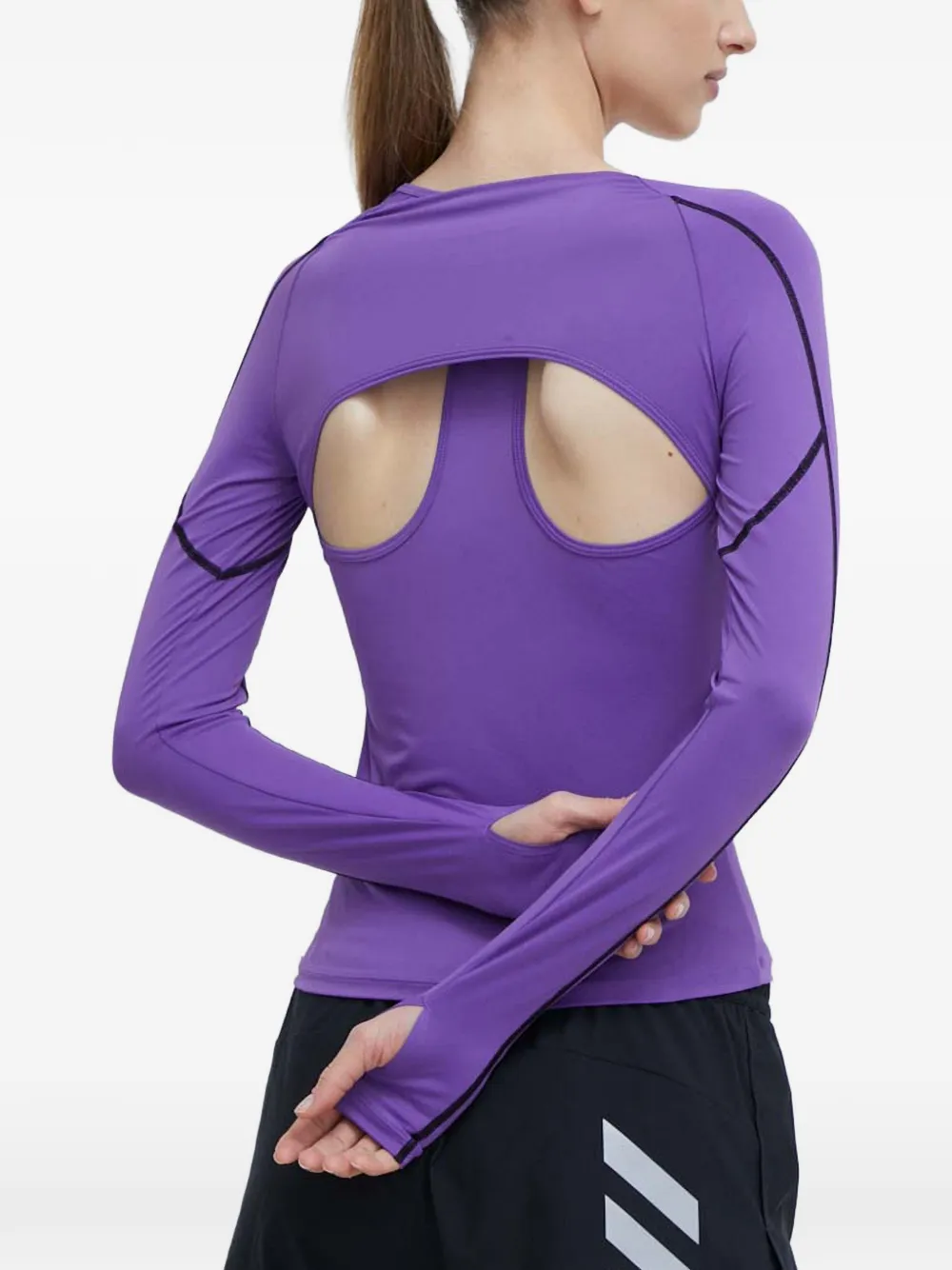  P.e Nation Long-sleeve Cutout Top - Purple 