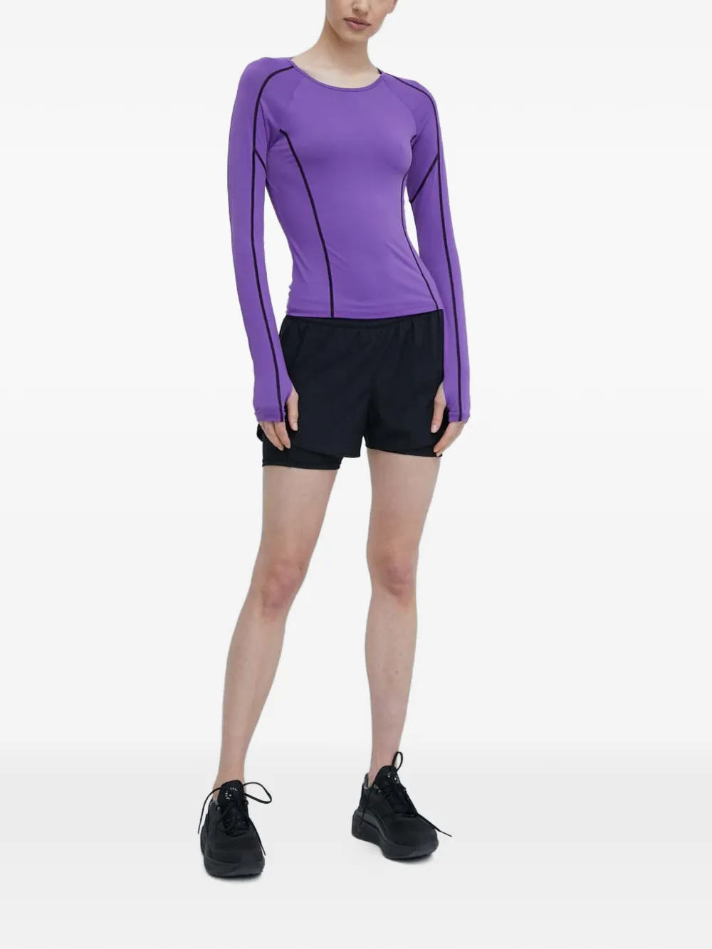  P.e Nation Long-sleeve Cutout Top - Purple 