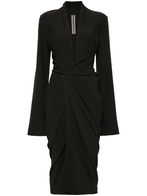 Crepe wrap dress best sale