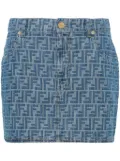 FENDI FF-motif mini skirt - Blue
