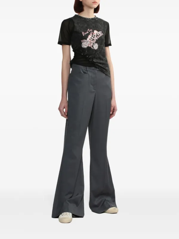 パンツ TAGLIATORE Women Straight Pants P EBONYM50006 P1199 GREY REMAIN mid-rise straight-leg Trousers | Grey | FARFETCH