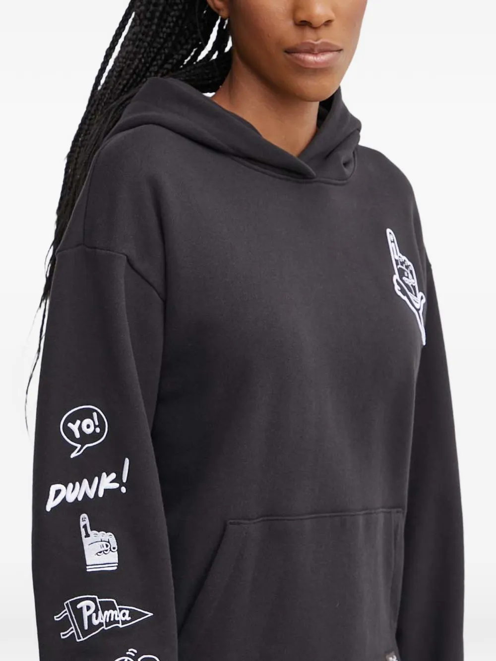 PUMA Hoodie met print Grijs