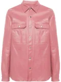 Rick Owens coated-denim shirt jacket - Pink