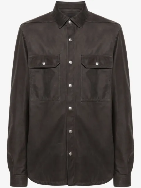 Rick Owens Outershirt leather shirt jacket