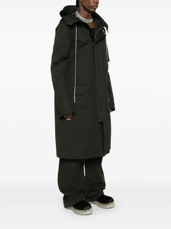 Rick Owens Hooded Padded Parka | Green | FARFETCH