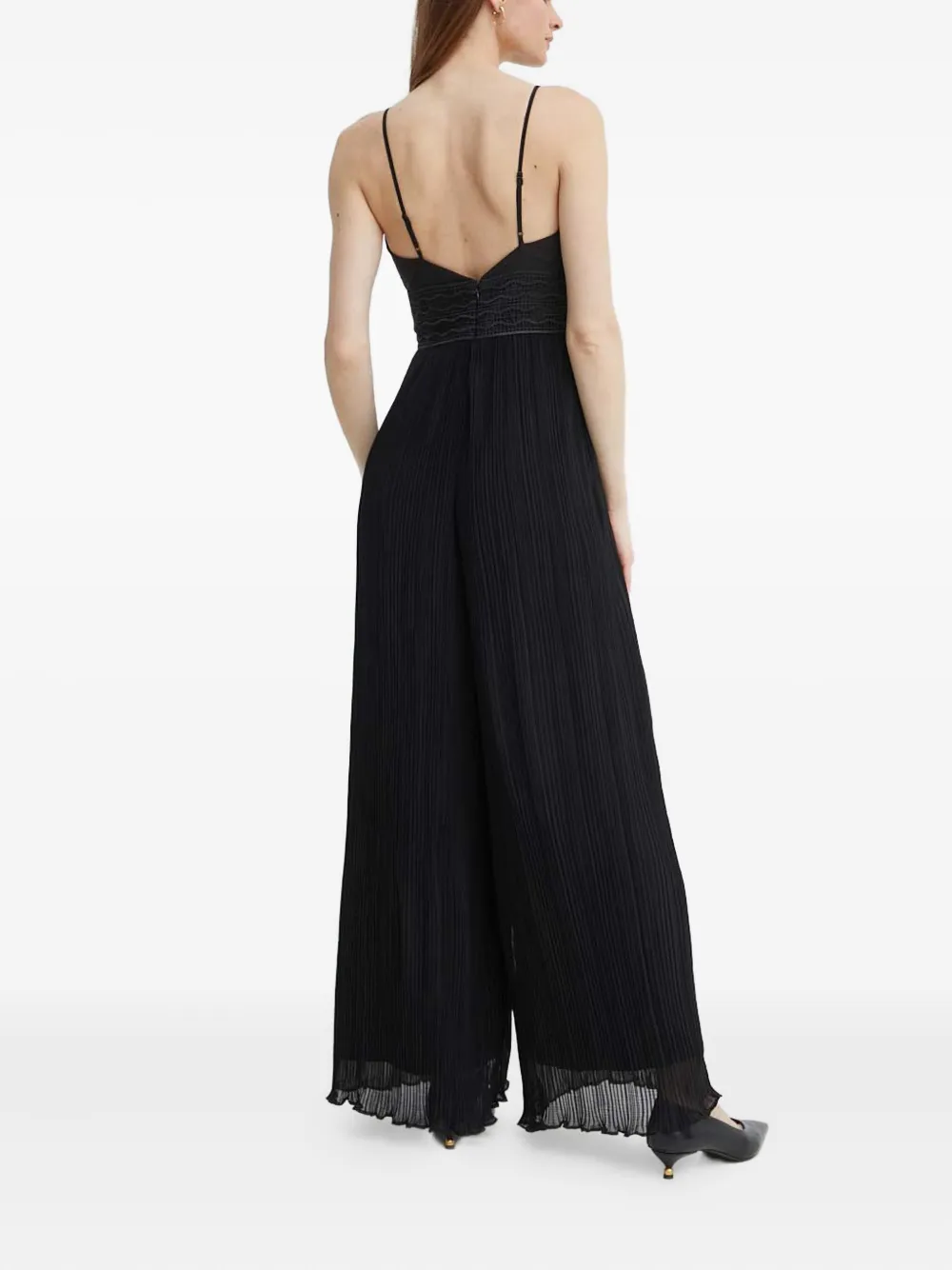 Guess Usa Amiah Lace-detail Jumpsuit In Black