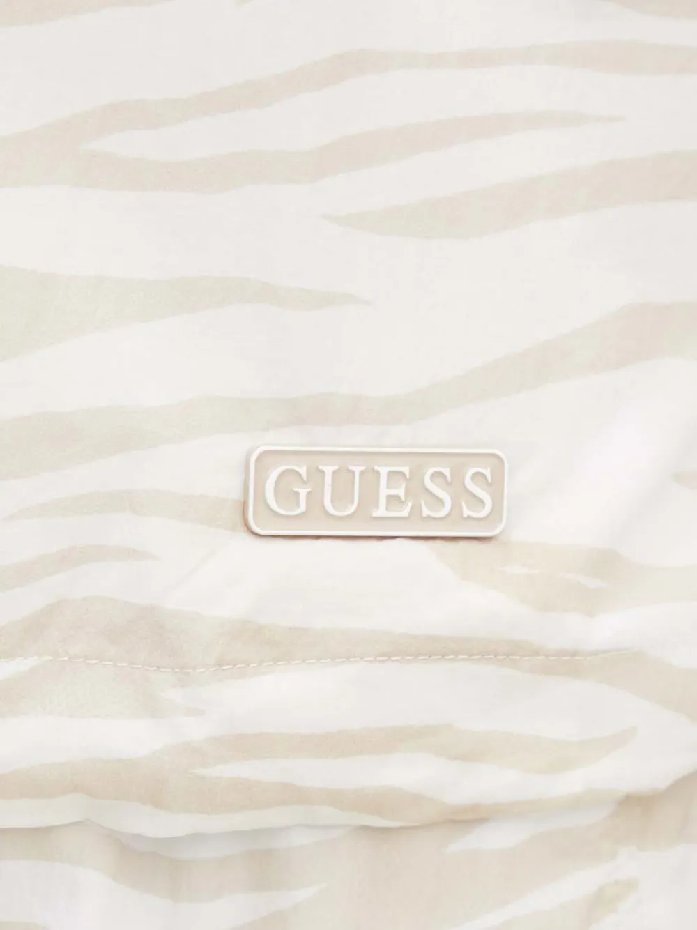 Guess Usa Zebra-pattern Shirt Jacket In Neutral