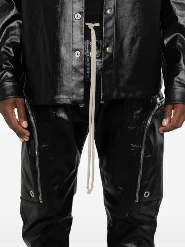 RICK OWENS | PORTERVILLE BAUHAUS CARGO BLACK (TE) パンツ Rick Owens Porterville Bauhaus Leather Cargo Pants | Black
