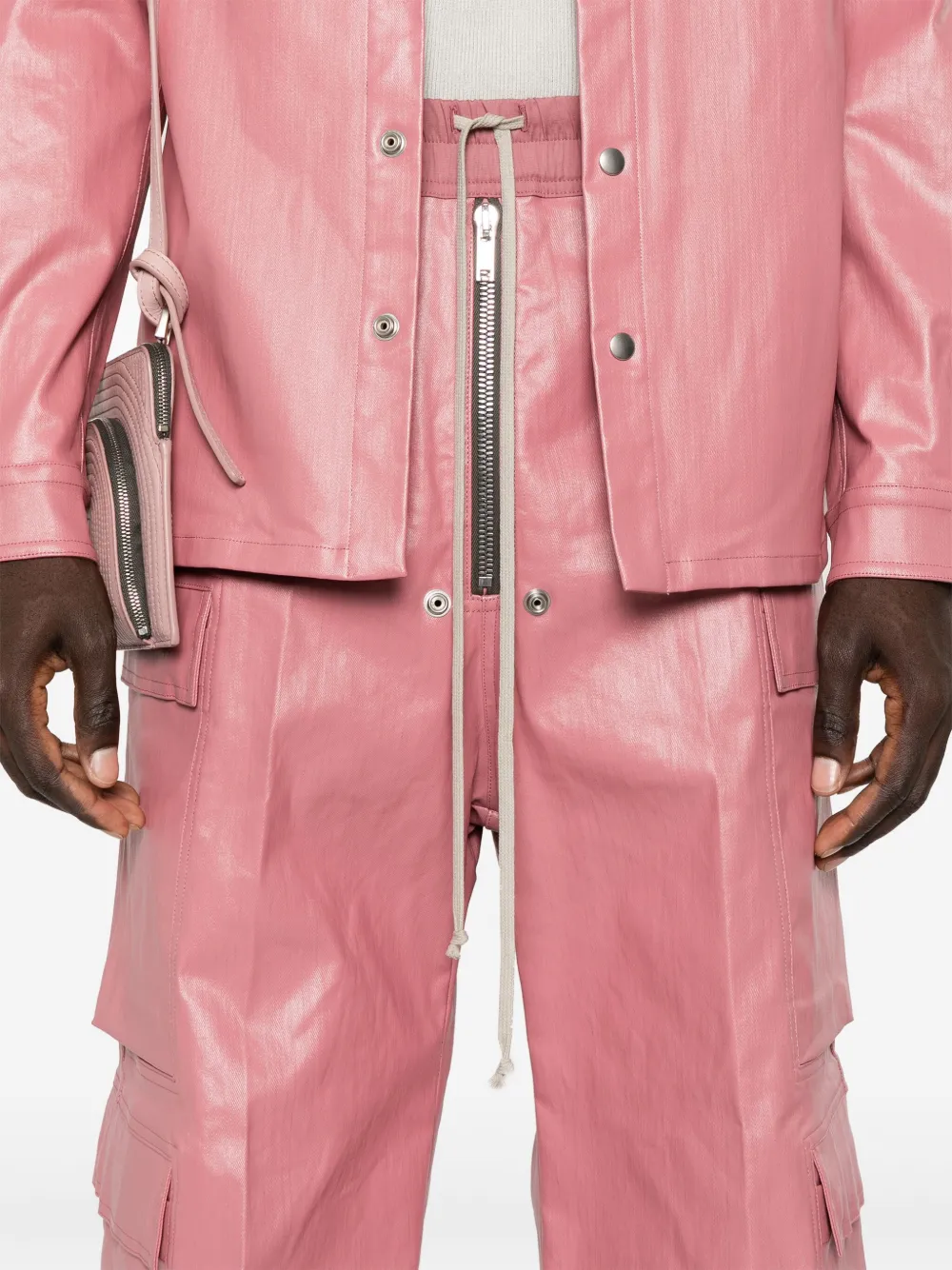 Rick Owens Cargobelas broek met wijde pijpen Roze