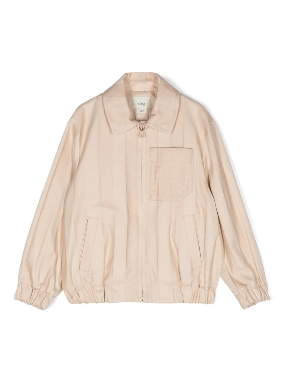 Fendi Kids Bomberjack met FF patroon Beige