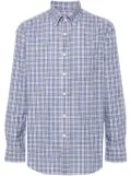 Canali plaid-check shirt - Blue