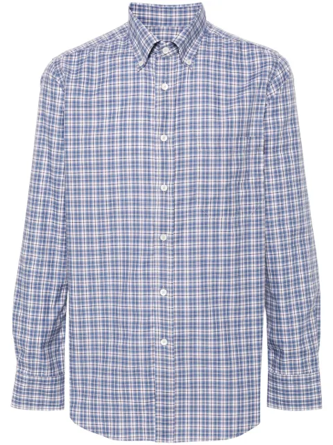 Canali plaid-check shirt