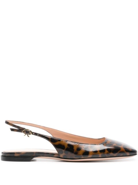 Gianvito Rossi leopard-print ballerina shoes Women