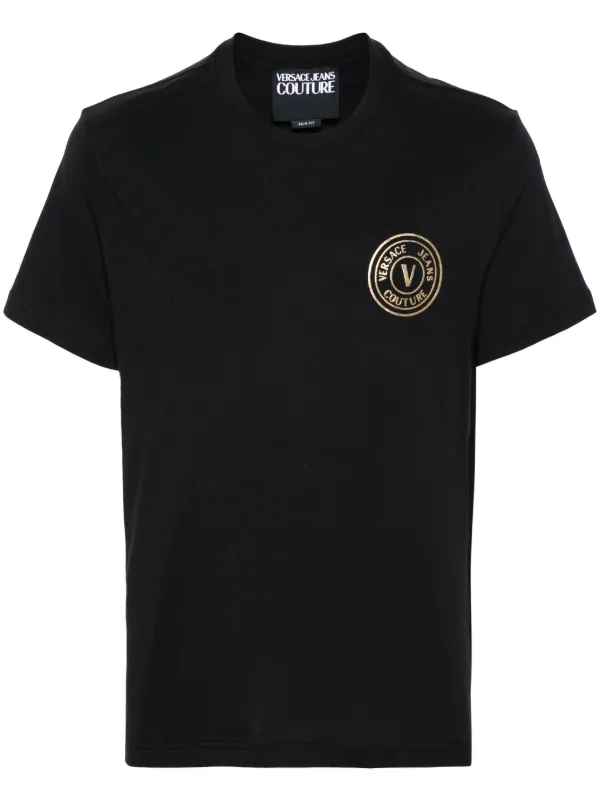 Tシャツ・カットソー VERSACE JEANS COUTURE Men T-shirt Black 77GAHT03CJ00T 899 24150082_54213693_600.jpg