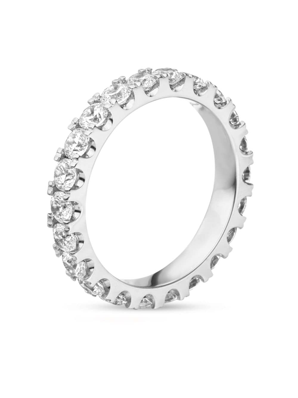 Shop Veynou 18kt White Gold Memory Diamond Ring In Silver