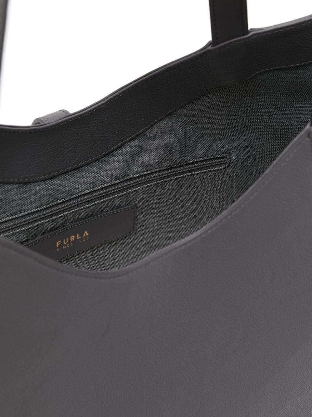 Shop Furla Logo-plaque Tote Bag In Grey