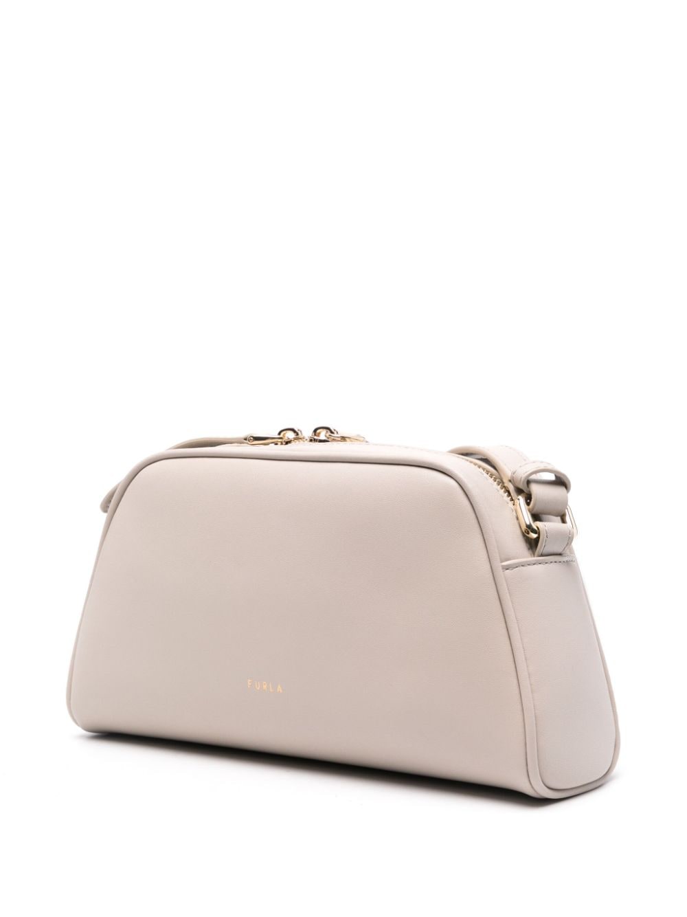 Shop Furla Logo-stamp Cross Body Bag In Neutrals