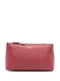 Furla logo-stamp makeup bag - Red