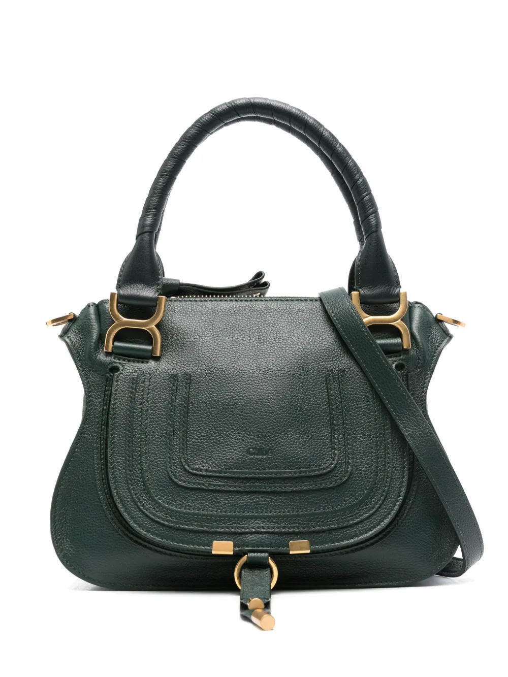 Chloé Marcie leren shopper Groen
