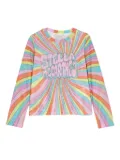 Stella McCartney Kids graphic-print mesh T-shirt - Pink