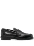 Alexander McQueen lizard-skin effect loafers - Black