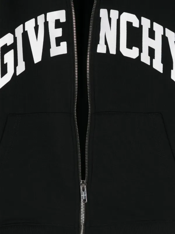 Givenchy Kids logo-print zip-up Hoodie | Black | FARFETCH