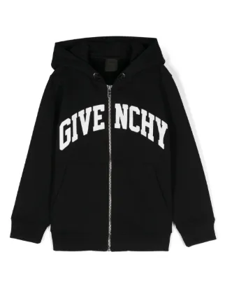 Givenchy Kids logo-print zip-up Hoodie | Black | FARFETCH