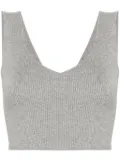 TWINSET ribbed crop top - Grey